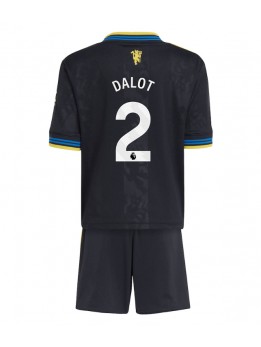 Detské Futbalové oblečenie Manchester United Diogo Dalot #2 2025-26 Krátky Rukáv - Tretina (+ trenírky)